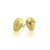 Gold African Buffalo Earrings by Scarab Jewellery Studio