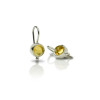 silver citrine drop earrings by Scarab Jewellery Studio