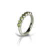 Silver Seven Stone Peridot Ring by Scarab Jewellery Studio