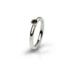 Silver Garnet Flute Ring by Scarab Jewellery Studio