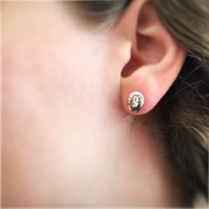 Silver African Rhino Earrings by Scarab Jewellery Studio