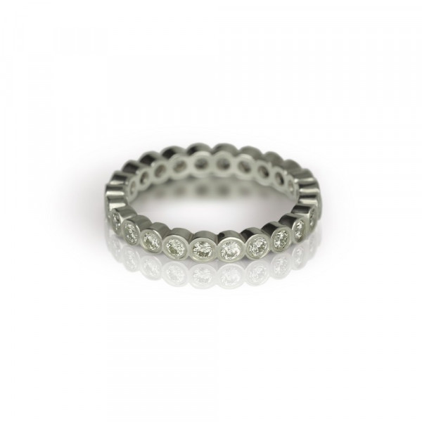 White Gold Diamond Eternity Ring by Scarab Jewellery Studio