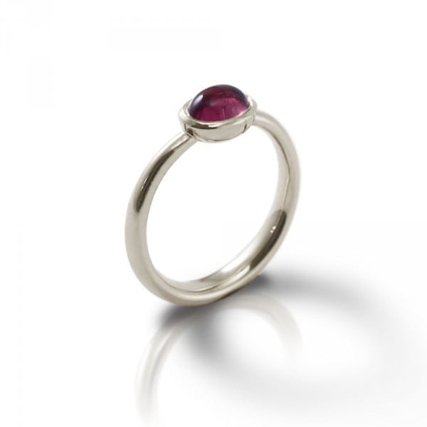 Secret Scarab Oval Amethyst Silver Ring by Scarab Jewellery Studio - February Birthstone Jewellery