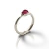 Secret Scarab Oval Pink Tourmaline Silver Ring by Scarab Jewellery Studio