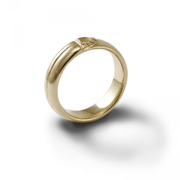 Scarab Mens 9 Carat Gold Comfort Band by Scarab Jewellery Studio