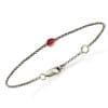 Silver Red Gold Pink Tourmaline Bracelet by Scarab Jewellery Studio