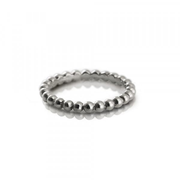 Scalloped Silver Ball Eternity Ring by Scarab Jewellery Studio