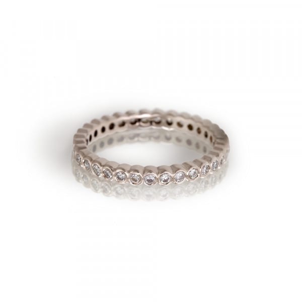 White Gold Diamond Eternity Band by Scarab Jewellery Studio