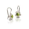 Silver Shasta Daisy Peridot Earrings by Scarab Jewellery Studio