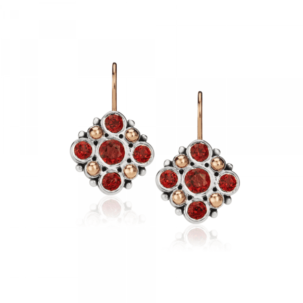 Victorian Earrings Garnet by Scarab Jewellery Studio