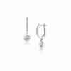 White Gold Encrusted Diamond Drop Earrings